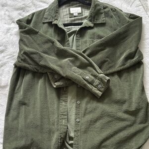 American Eagle Olive Button Down
